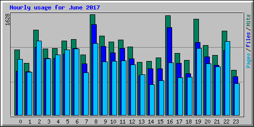 Hourly usage for June 2017