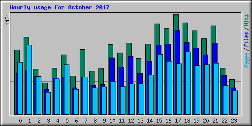 Hourly usage for October 2017