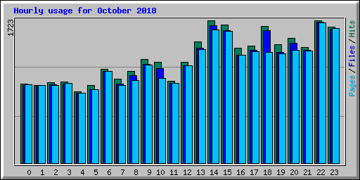 Hourly usage for October 2018