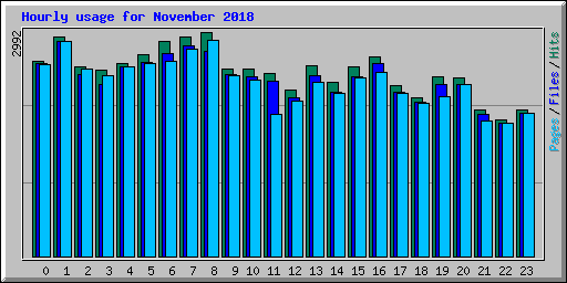 Hourly usage for November 2018