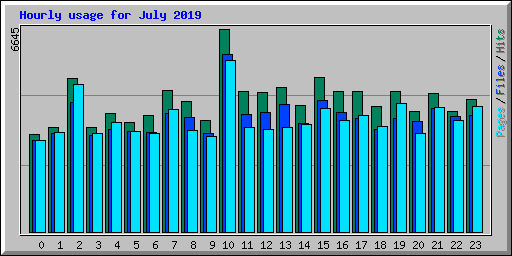 Hourly usage for July 2019