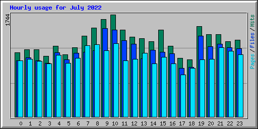 Hourly usage for July 2022