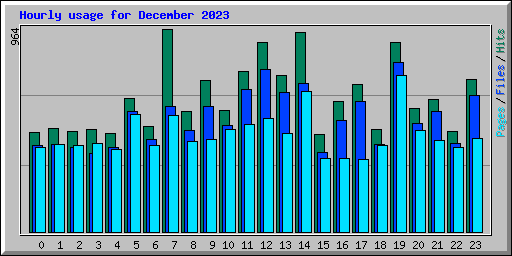 Hourly usage for December 2023