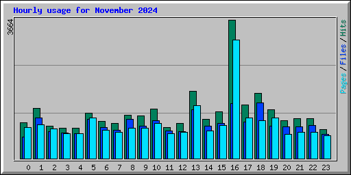 Hourly usage for November 2024