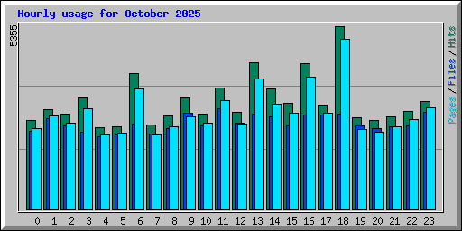Hourly usage for October 2025