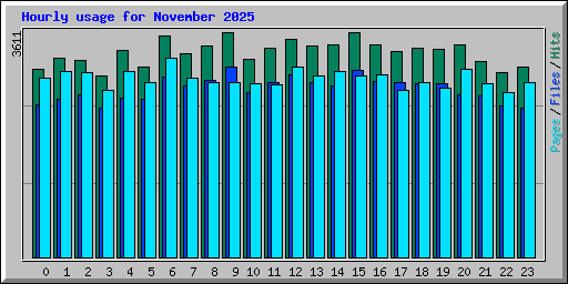 Hourly usage for November 2025